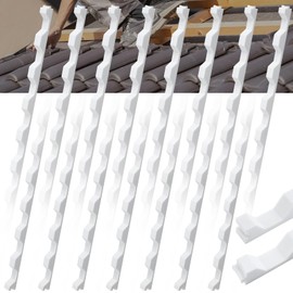 Maasechs 15 Pcs 36 Inch Foam Closure Strips for Metal Roofing Panels Weatherproof Roof Foam Closure Strips for Metal Corrugated Roofing Panels Hurricane Roof Maintainrepair Supplies (Octagonal,White)