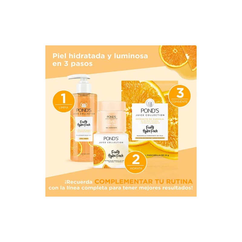 POND'S Mascarilla Hidratante Fruity Hydra Fresh de Naranja 26 g