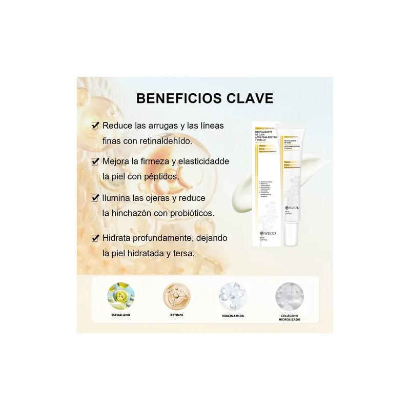 Kit Weud Antiarrugas Hidratante Reafirmante Facial Ojos 4pzs