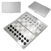 Metal Pocket Chess Set, Portable Foldable Travel Magnetic Mini Checkers
