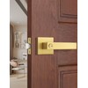 Tinewa 1 Pack Brushed Gold Door Handle Interior Privacy Door