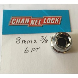 CHANNELLOCK  8 mm  x 3/8" DR  METRIC  SOCKET  6 Point Free USA Shipping