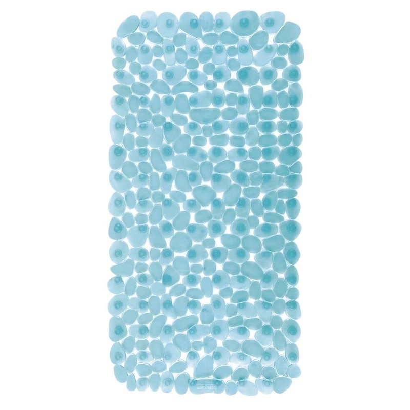 mDesign Soft Bath Mat with Suction Cups - Non-Slip Bath