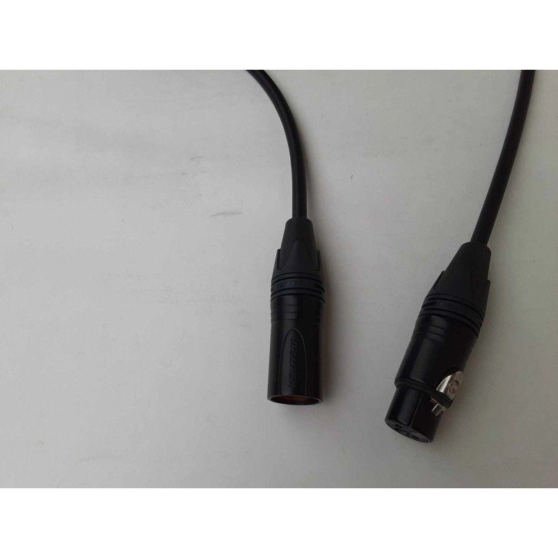 CANARE BLACK QUAD MICROPHONE MIC CABLE NEUTRIK XLR 6 FT