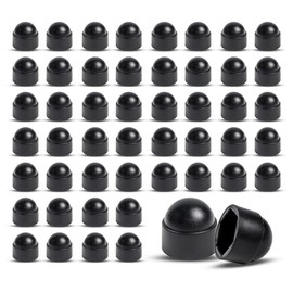 M8x13x15 Hex Nut Caps 50-Pack - Plastic Bolt Covers for Outdoor Furniture, Carriage Bolts & Machinery Protection