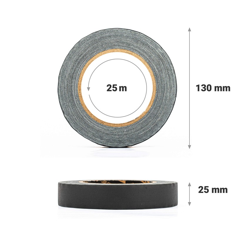 GRIP Eventbasics GRIP Eventbasics Gewebeband schwarz, 25 mm x 25