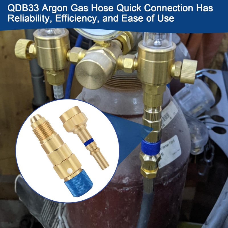 Jiotar QDB33 Argon Hose Quick Connect Fittings Set, Argon Inert