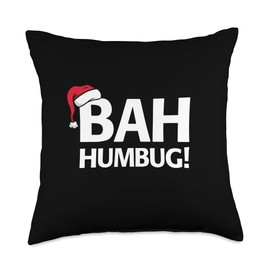 Christmas Bah Humbug Scrooges & Grouches Throw Pillow