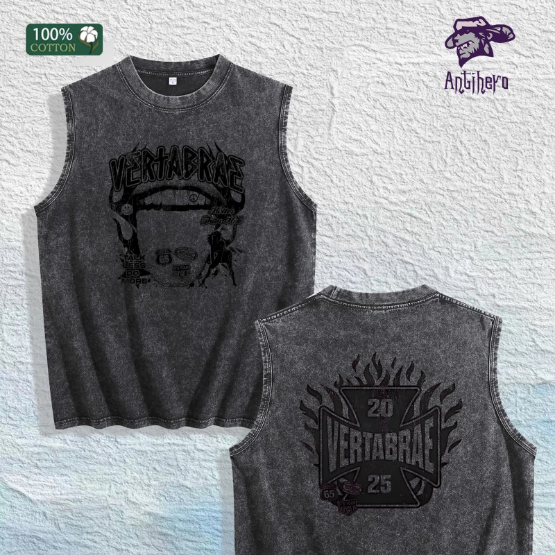 Antihero Vertabrae Graphic Tank Top 100% Cotton US Warehouse 7