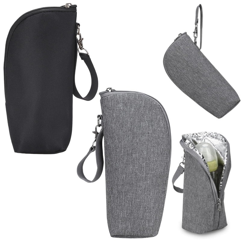 2PCS Insulated Baby Bottle Bags, Portable Breastmilk Water Kettle Bottle