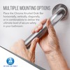 Dynarex Chrome Knurled Grab Bar-16 Inch, Stainless Steel with Textured,