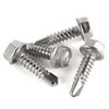 Mellewell #8 x 1/2" Hex Washer Head Self Drilling Screws,