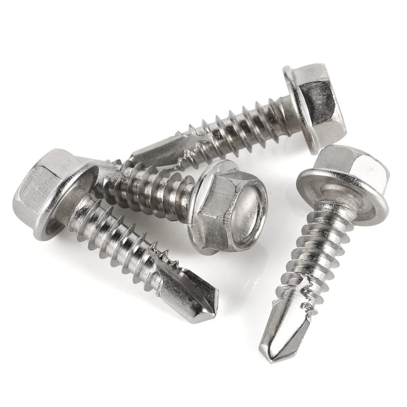 Mellewell #8 x 1/2" Hex Washer Head Self Drilling Screws,