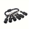 Bit Holder Keychain, 6 Pcs 1/4 Inch Aluminum Alloy Hex
