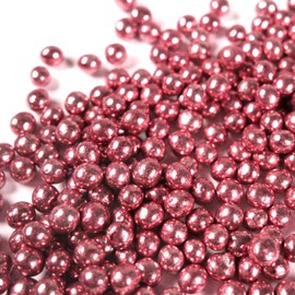 Streuselheld Crispy Schokokugeln Pink Metallic 6mm 120g - Schokoladige Deko für frische Torten, Muffins & Obstsalate