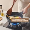 Wooden Spatula for Cooking, Long Handle Corner Spatulas for Frying