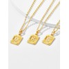 U7 Monogram Necklace A-Z 26 Letters Pendant 18K Gold Plated