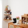 TREOAKWIS Corner Shelf - Solid Oak Wood Floating Corner Shelves