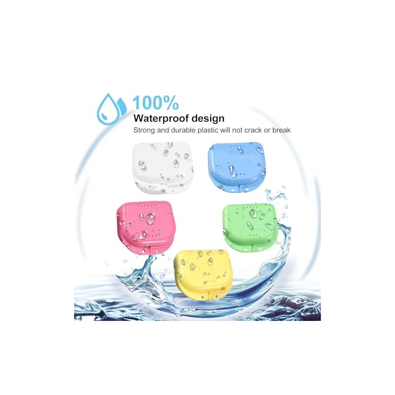 ROSENICE Retainer Case 5pcs Mouth Guard Case Ortodoncia Dental Retainer