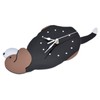 Wall Clock Self Adhesive Waterproof 3D Effect Silent Movement Dog