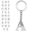 SoulCats Letter Keyring Silver A-Z Shiny Initials Keychain Stainless Steel,