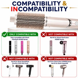 Upgraded Round Volumizing Brush Attachment for Shark FlexStyle, Round Brush for Shark Flex Style Accessories for Smooth Styling Adds Volume Curls