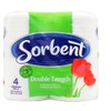 Sorbent Double Length 3 Ply Toilet Tissue (Pack of 4)