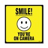 (4-Pack) Smile! You Are On Camera Sign, 5.5 X 5.5