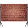 7x5 Ft Brick Wall Party Backdrop，Polyester Fabric Red Brick Sign
