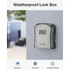 Puroma Key Lock Box Combination Lockbox Wall-Mounted Key Storage Box