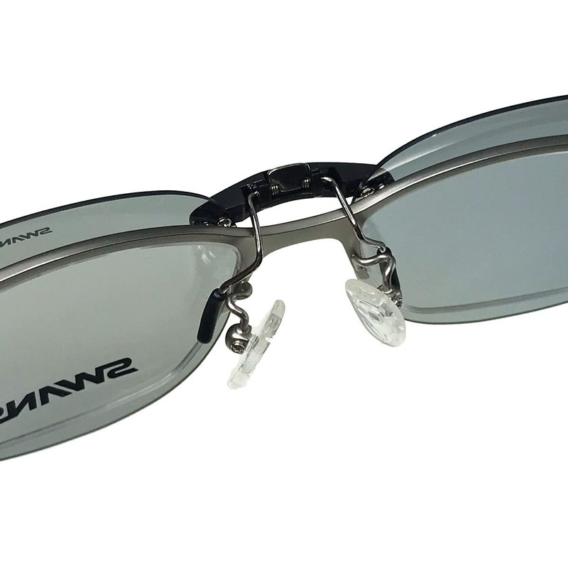 Swans SCP-12 LSMK2 Clip-On Sunglasses, Fixed Type, Polarized Light Smoke