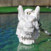 Werewolf Keychain Model White 3d Printed Wolf 3D Head With