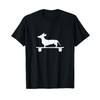 Cute Dachshund on a Skateboard Funny Wiener Dog T-Shirt