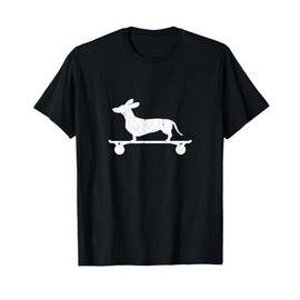 Cute Dachshund on a Skateboard Funny Wiener Dog T-Shirt