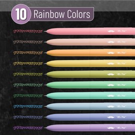 Mr. Pen- Retractable Gel Pens, 10 Pack, Colorful Ink Gel Pens, Pastel Barrels, Gel Pens Fine Point 0.5mm, Retractable Pens, Cute Pens, Gel Ink Pens, Aesthetic Pens for Journaling Fine Tip Pens