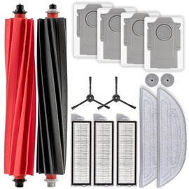 (15 Pack) S8 MaxV Ultra Accessories Kit Compatible with S8 MaxV Ultra/ S8 Max Ultra Robot Vacuum Cleaner, 2 Brushes, 2 Side Brushes, 3 HEPA Filters, 4 Dust Bags, 2 Big + 2 Small Mop Pads