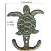 CTW Home Collection Cast Iron Sea Turtle Double Hook Cast