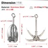 Azarxis Grappling Hook, Climbing Hook, Gravity Hook, 3 Jaws, 4