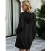 Quenteen Women Casual Hooded Tunic Long Sleeve Hoodies Dress Sweatshirts