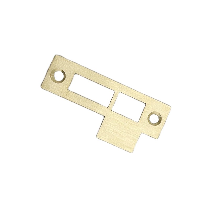 3.5" Antique Brass Mortise Door Strike Plate – Solid Brass