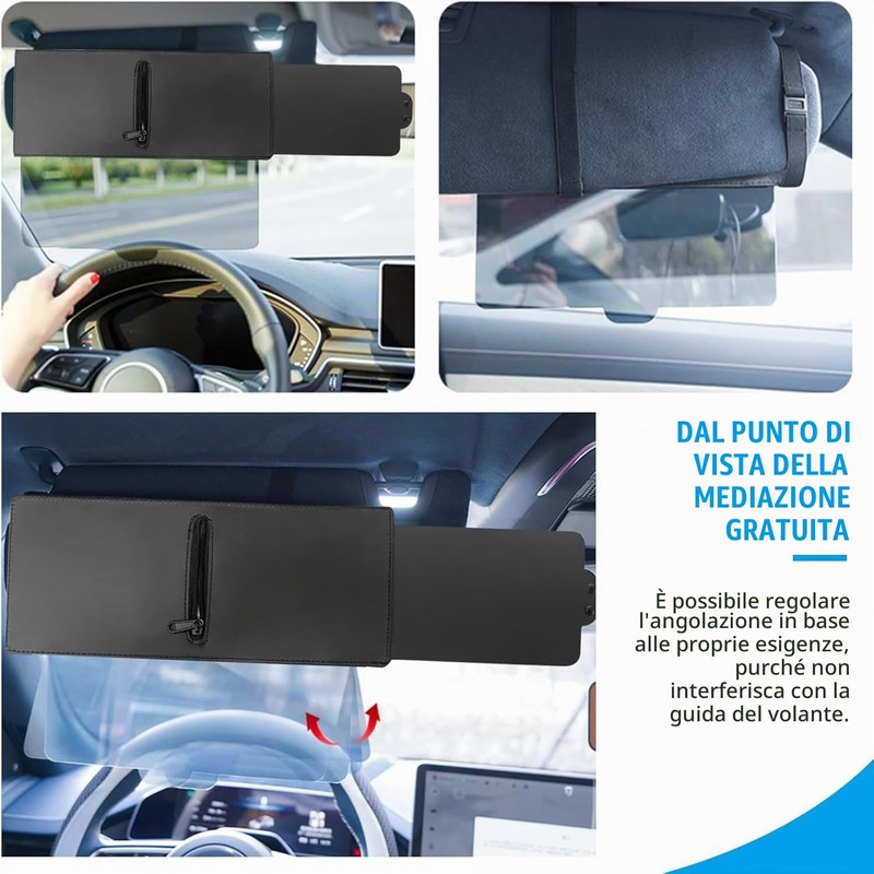 Estensore Parasole Auto, Aletta Parasole Universale con Protezione dai Raggi