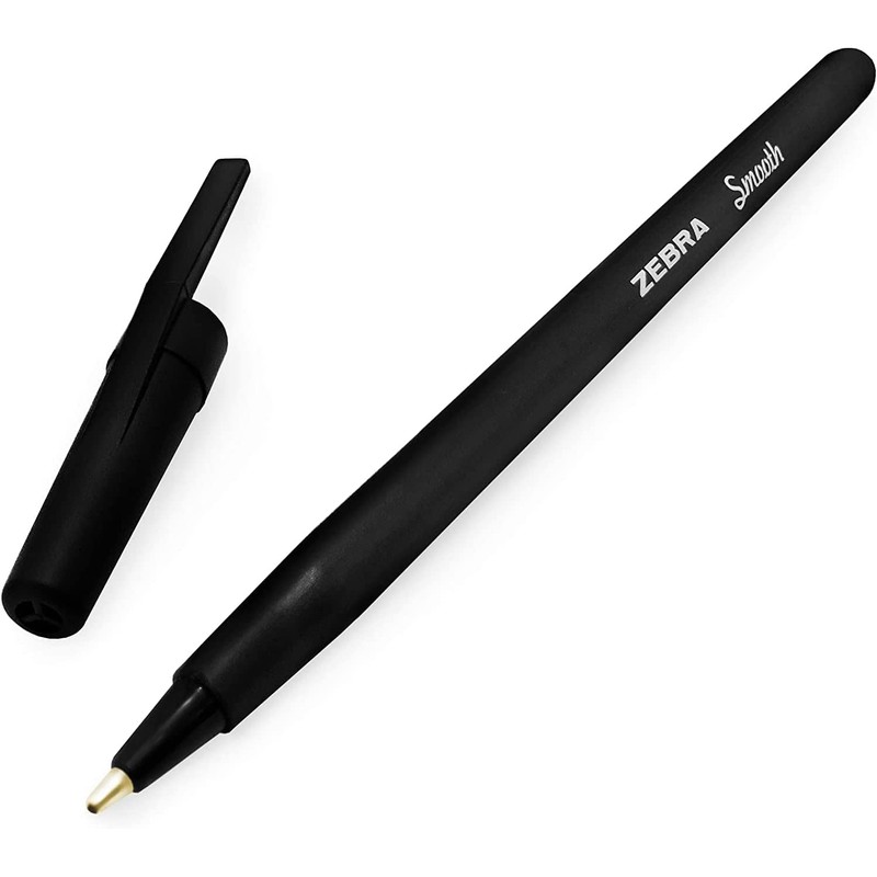 Zebra Smooth Stick Ballpoint Pens - 0.7mm Nib - Black