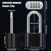 Large Heavy Duty Combination Padlock, [Long Shackle 8mm Thick] Diyife