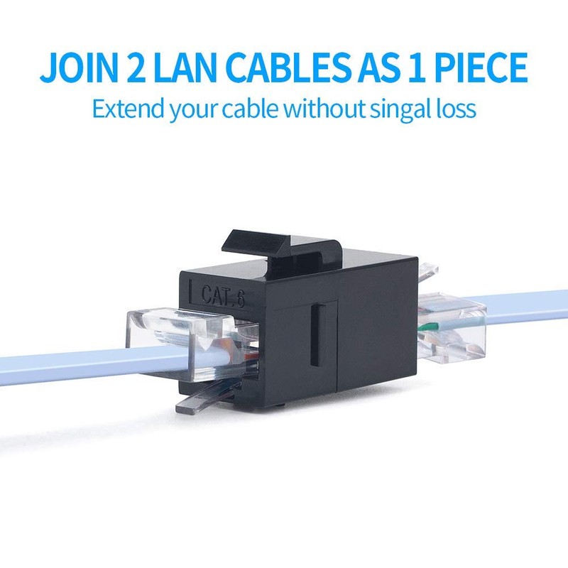 VANDESAIL 60 Pack Ethernet Couplers RJ45 Cat6 Keystone Coupler Cat5