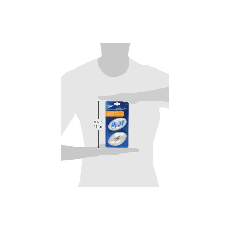 Speedo Set Ear Plugs Nose Clip, Blue, Pequeño