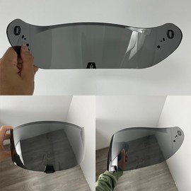 YMTSGEQ Helmet Visor For R420.Replacement Motorcycle Helmet Shield Compatible with R420 (Deep Black)