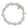 Sine Cera Rosary Bracelet White Jade 10mm, One Size, Genuine