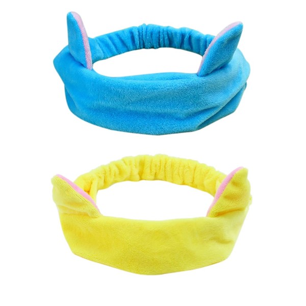 Tomedeks 2 pieces women's headband, cosmetics, cosmetic headband, fluffy make-up headbands for headbands, hair bands
