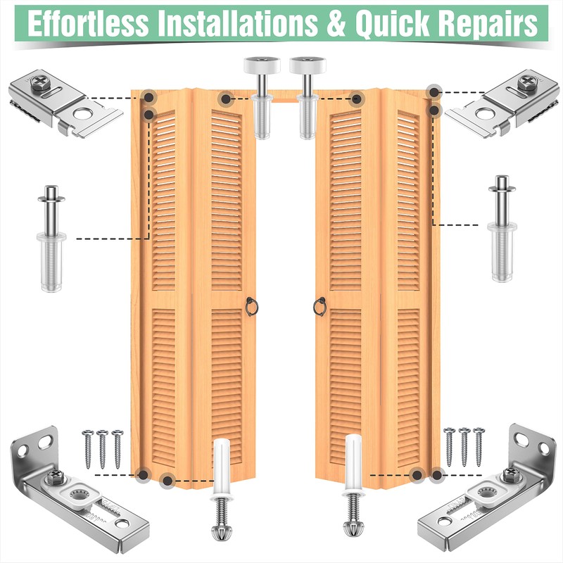 Bifold Door Hardware Repair Kit - 1 Pack Bi-fold Closet