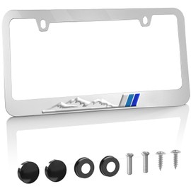 3D Metal for Toyota Tacoma 4Runner Tundra Rav4 Highlander Sequoia TRD License Plate Frames,Tri-Color License Plate Tag Universal Fit for Cars